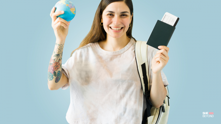 Woman exploring U.S. healthcare for women living abroad options.