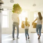 moving abroad family unpacking in new home